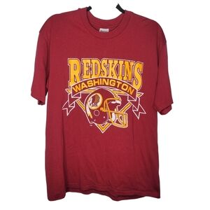 Vintage 90s Washington Redskins NFL Football Graphic T-Shirt Size XL Made In USA